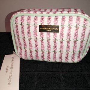 Adrienne Vittadini Medium Cosmetic Bag Floral Stripe